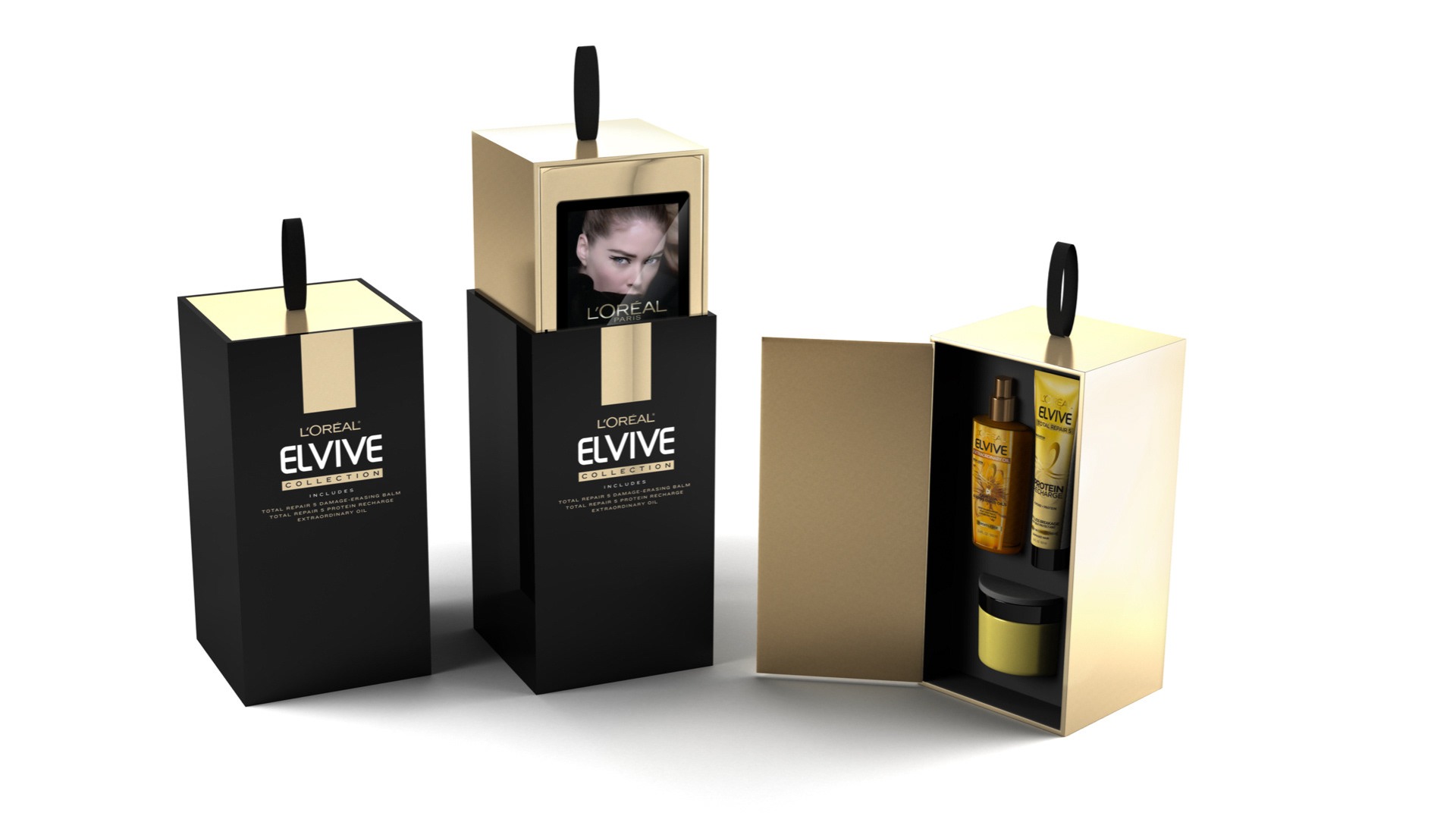 Revlon Colour Stay Shine gift box packaging opened
